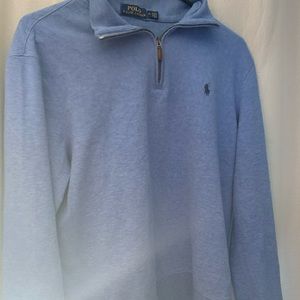 Men’s Medium Blue Quarter Zip Up Polo Ralph Lauren